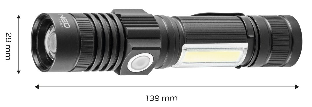 Latarka akumulatorowa USB 800 lm 2 w 1 Cree T6 LED