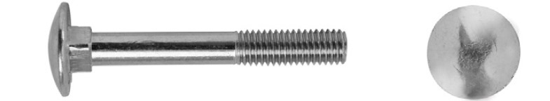 Śruba zamkowa 6x40 z łbem grzybkowym z podsadzeniem kl. 4.8 (1 kg)