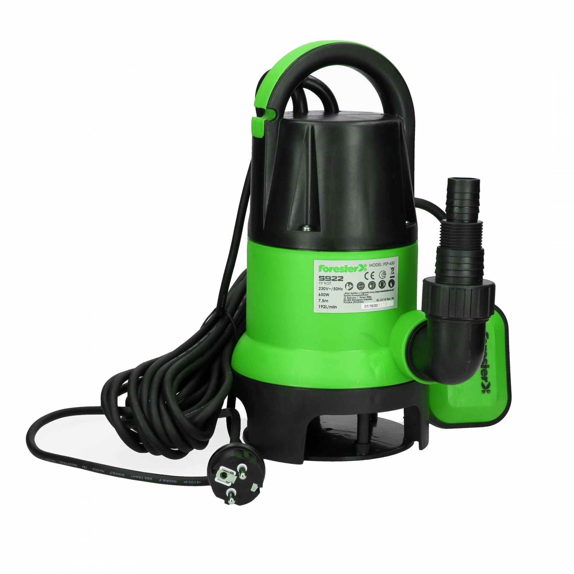 Pompa do brudnej wody 650 W 192 l/min