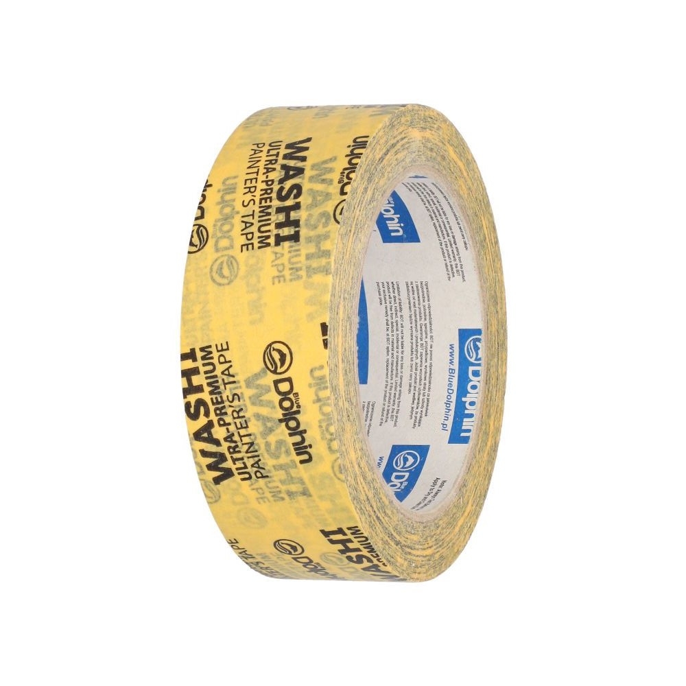 Taśma Washi Tape do precyzyjnego odcinania kolorów 35 mm x 25 m BLUE DOLPHIN