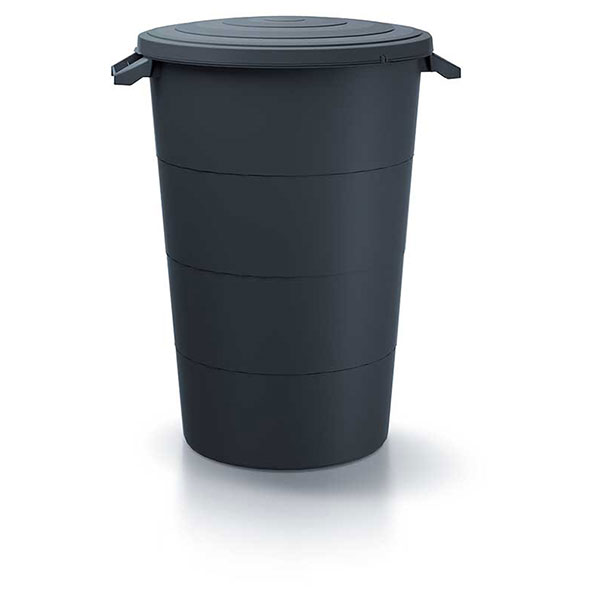 Kosz na śmieci smooth 120 l czarny