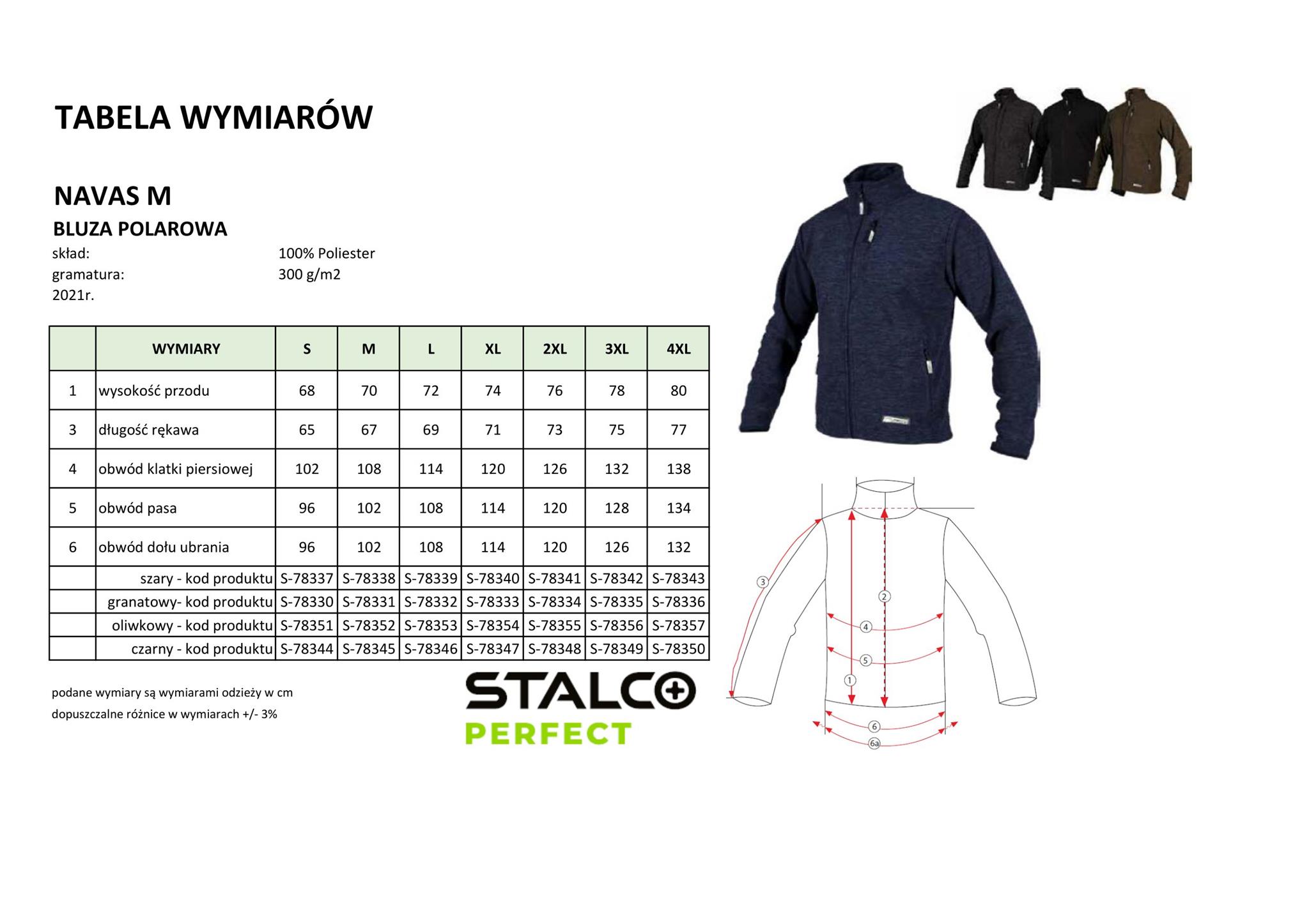 Polar męski oliwkowy Navas STALCO r. XXXL
