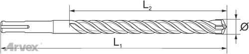 Wiertło do betonu 12x260 mm