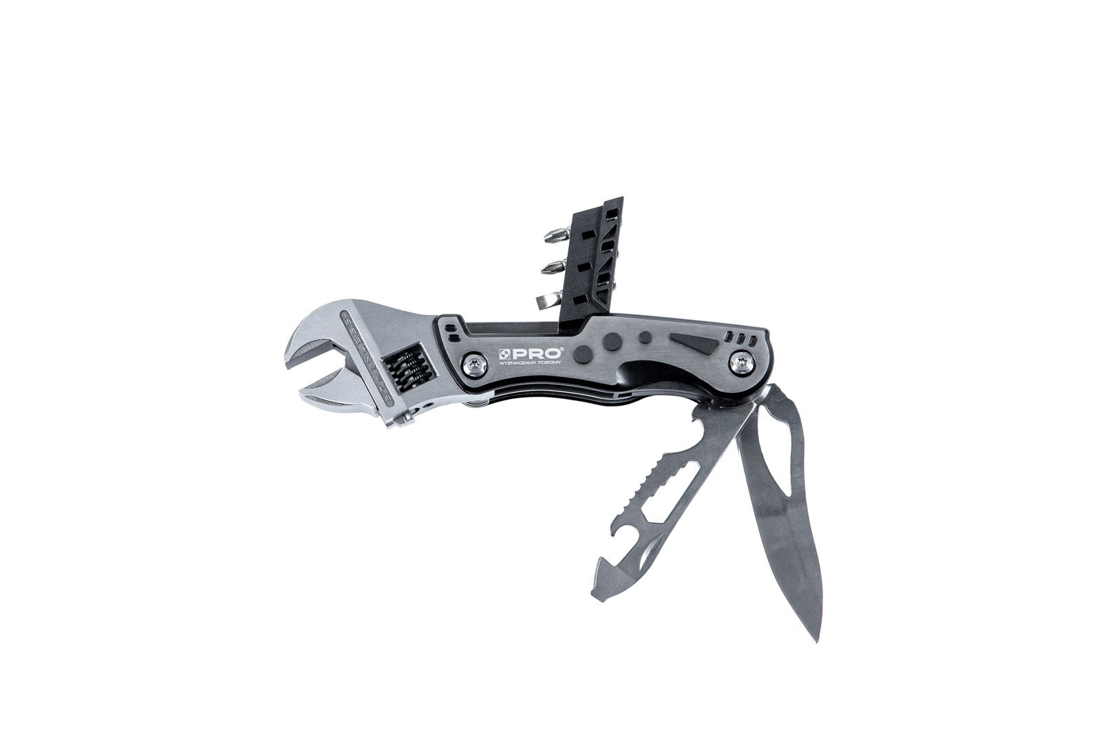 Wielofunkcyjny Multitool warsztatowy z latarką LED