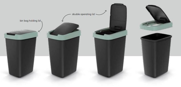 Kosz na śmieci Compacta Q żółty 25 l KEDEN