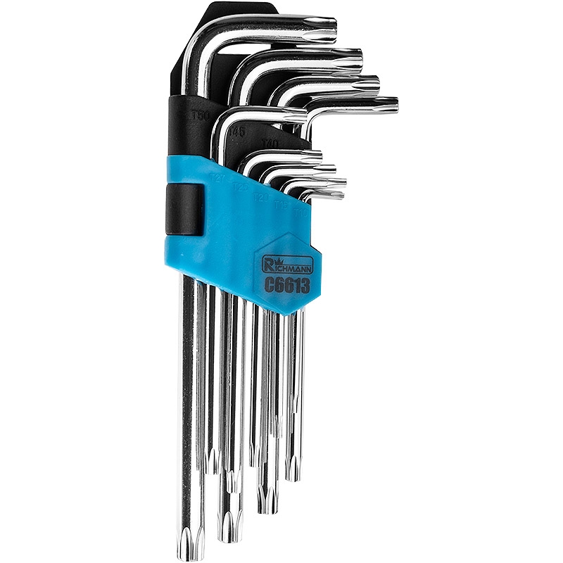 Klucze torx zestaw 9 szt. T10-T50