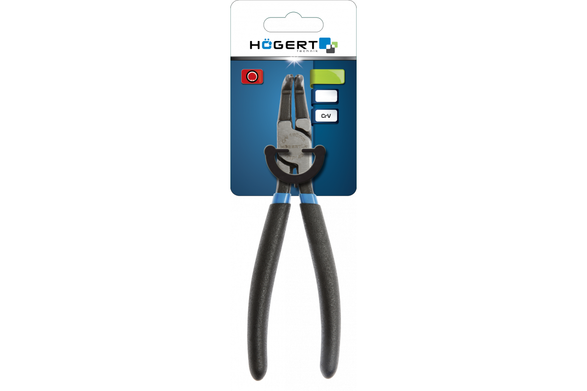 Szczypce do pierścieni osadczych wewnętrzne, odgięte 150 mm