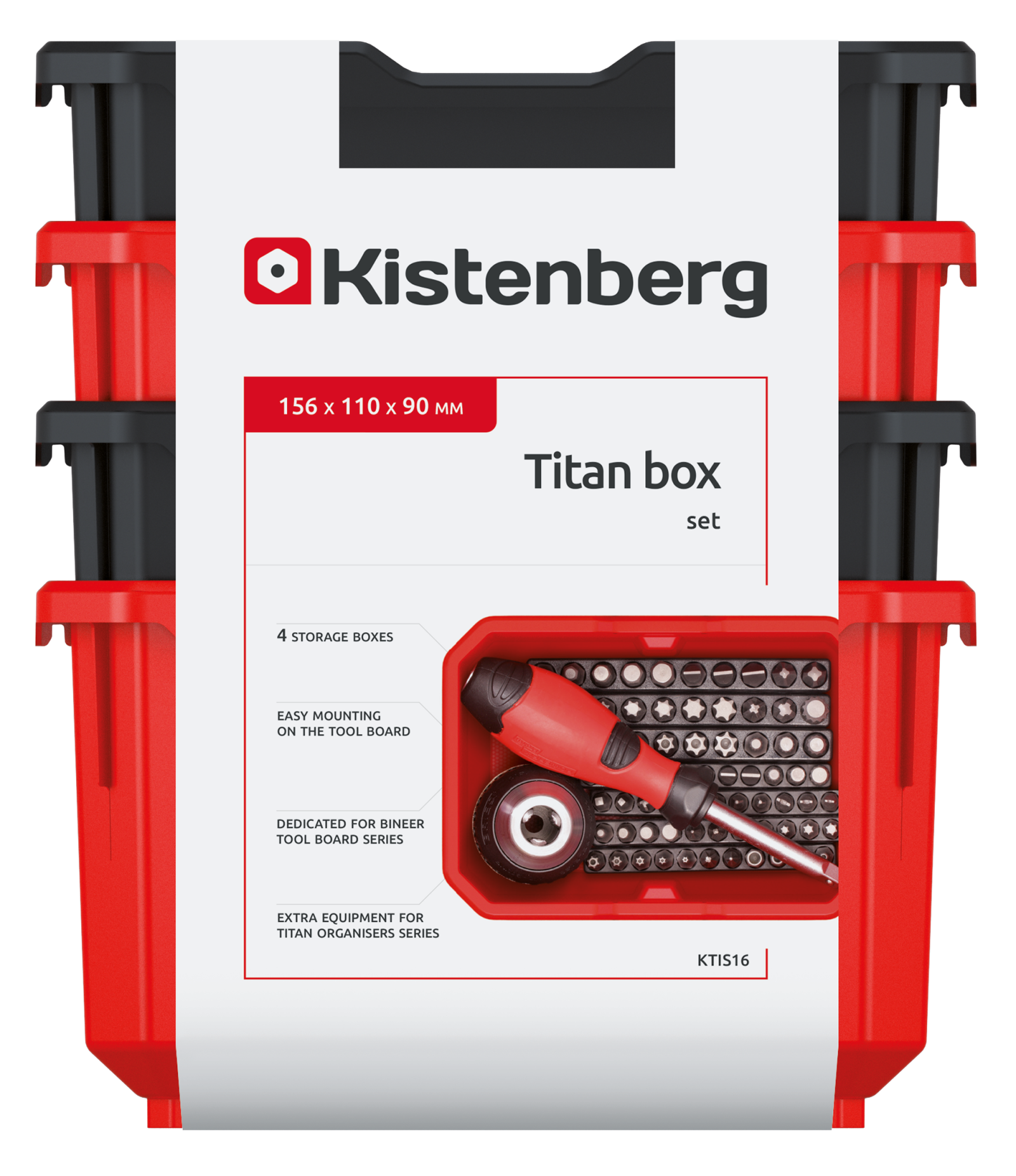 Zestaw kubeczków warsztatowych TITAN 16 KISTENBERG