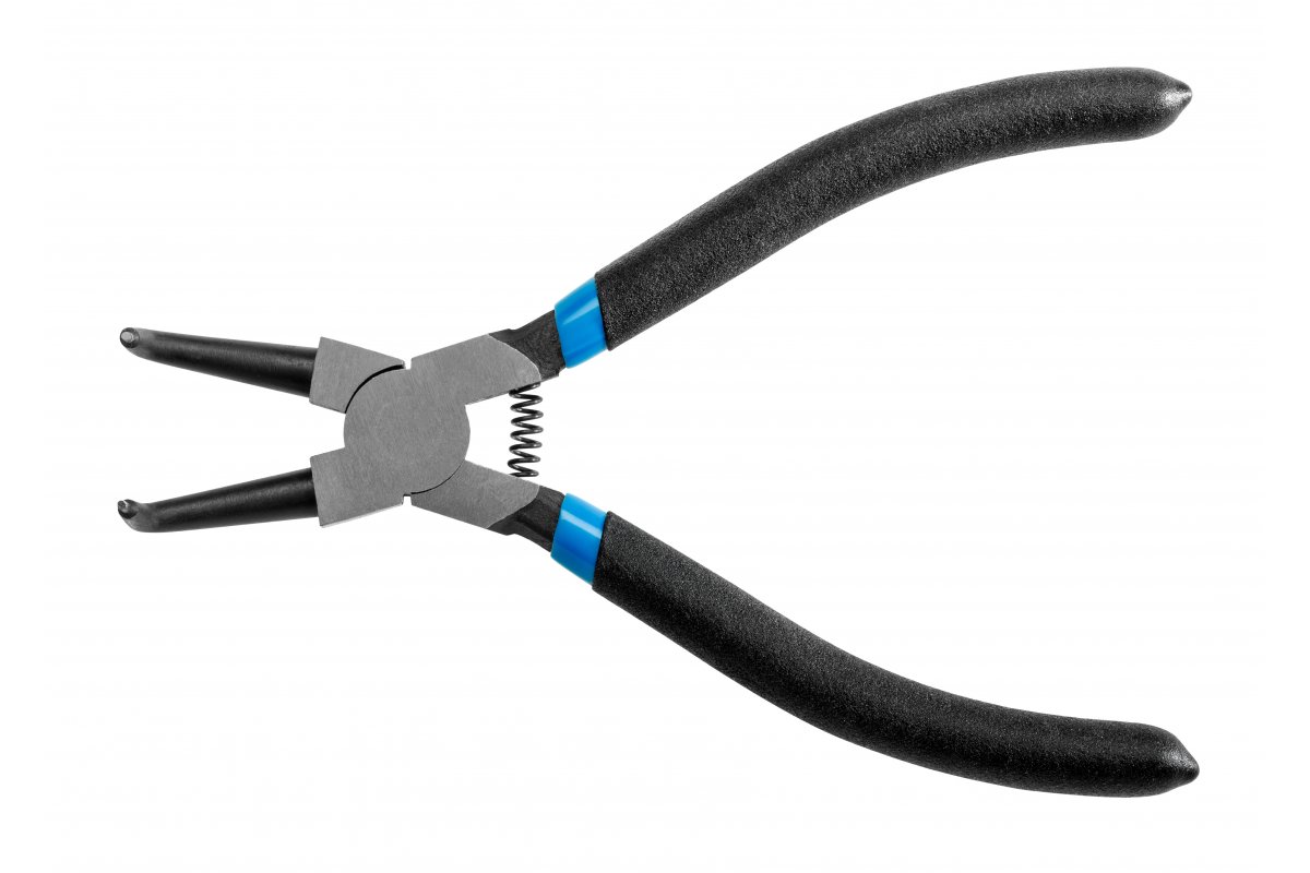 Szczypce do pierścieni osadczych wewnętrzne, odgięte 150 mm