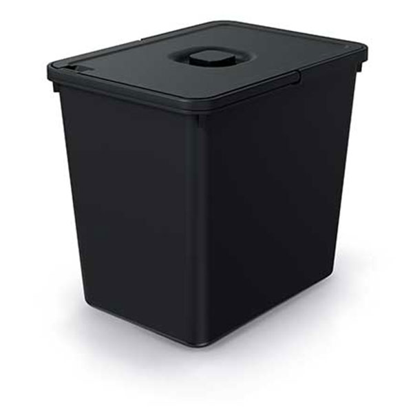 Kosz na śmieci Systema Basica czarny recykling 23 l