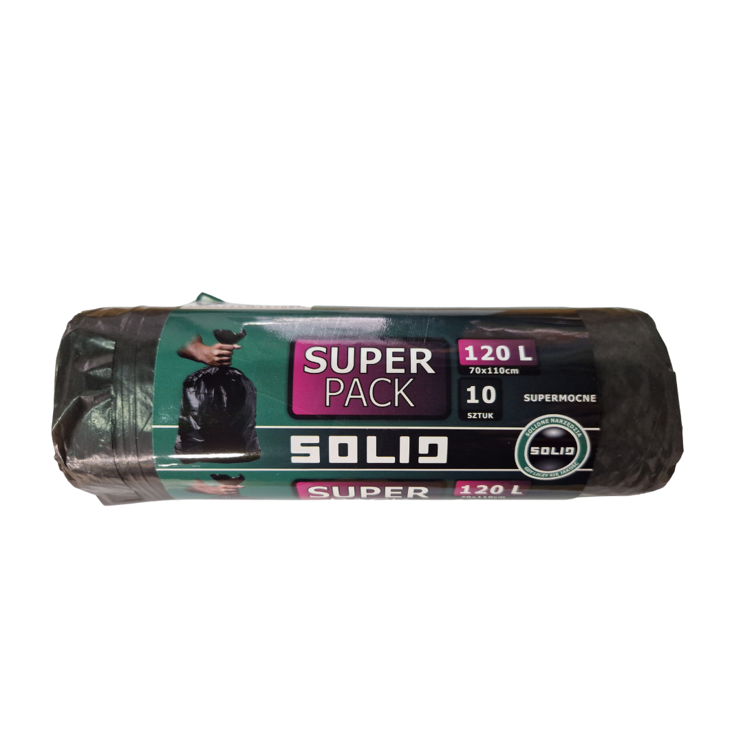 Worki na śmieci 120l Super Pack LDPE 10 szt. SUPER MOCNE
