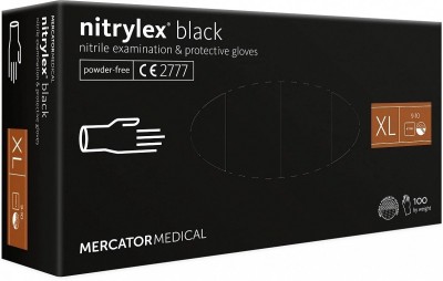 Rękawiczki nitrylowe- nitrylex black r. XL