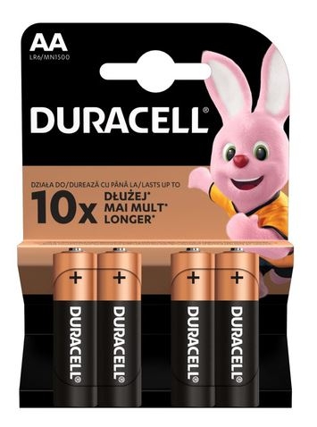 Baterie alkaliczne Duracell AA LR6 4 szt.