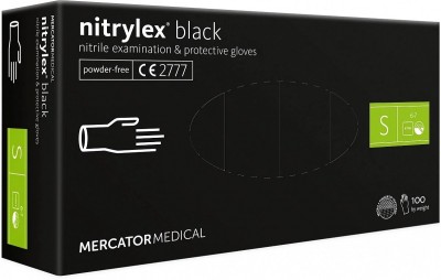 Rękawiczki nitrylowe- nitrylex black r. S