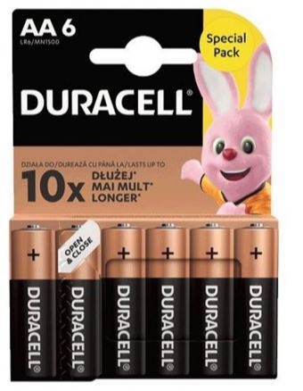 Baterie alkaliczne Duracell AA LR6 6 szt.