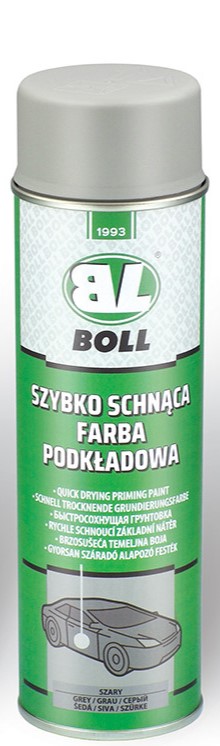 Farba podkładowa szybkoschnąca spray 500 ml szara BOLL