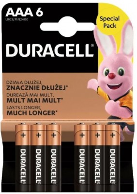 Baterie alkaliczne Duracell AAA LR03 6 szt.