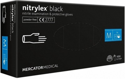 Rękawiczki nitrylowe- nitrylex black r. M